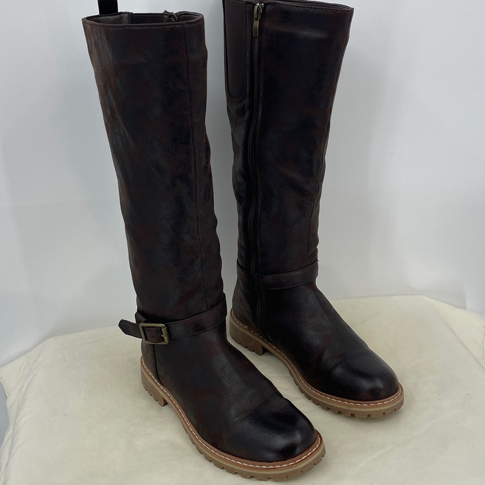 Boutique GIDDY UP  by Corkys BROWN KNEE BOOTS WOMENS SIZE 10